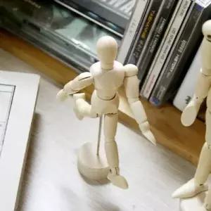 [하프클럽/]목각 20cm 인체묘사 스케치 목각인형 미술 구체 인형