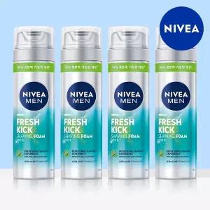 니베아 맨 프레시 킥 쉐이빙폼 200ml 4개