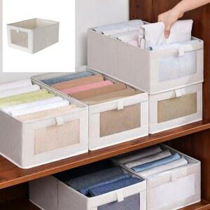 1개 바지 보관함 접이식 정리함 옷장 서랍용 정리용 침실 박스 가정용 패브릭 캐비닛
