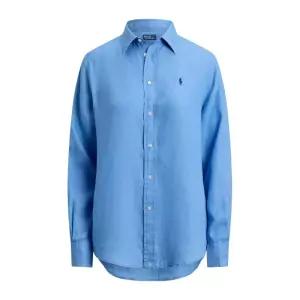 로고 자수 버튼다운 리넨 셔츠 211970730 510