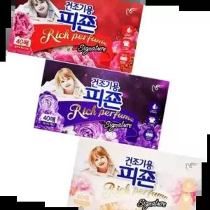 섬유유연제 피죤 건조기용 시트형 정전기방지 40매