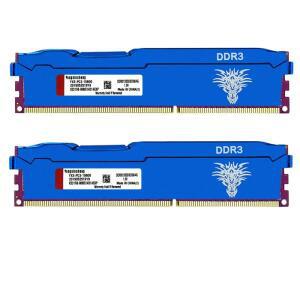 블루 DDR3 RAM 4GB 1333MHz 1600MHz 데스크탑 메모리 PC3-10600 240핀 비 ECC 버퍼링되지 않은 DIMM 싱크
