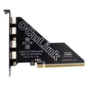 OCulink SFF-8612 분할 분기점 카드 외부 장치 PCI Express GEN4 64Gb 4.0 X16-SFF-8639 U.2 SSD용 4포트