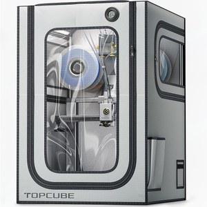 밤부 랩 A1 콤보용 TOPCUBE 3D 프린터 인클로저, AMS 라이트 탑 장착을 위한 LED 조명이 있는 스테인리스 스틸 프레임 내화 방진 소음 감소 일정 온도 커버