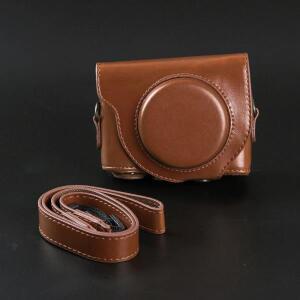 소니 HX80 HX90(DSC-HX90V) WX500 디지털 카메라용 스트랩이 포함 비디오 가방 PU 보호 케이스