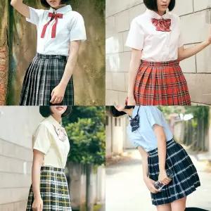 파스텔 베이직 여자 반팔 교복셔츠(4color) 교복 학생