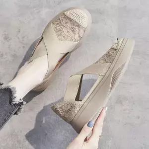 여성 슬립온 스니커즈 여름 단화 6916 WFFZJYL