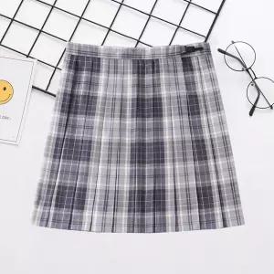 그레이퍼플 체크패턴 교복치마(기장선택) 교복 학생복