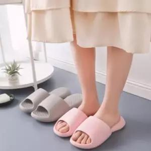 층간소음 사무실 거실 마카롱 실내화 슬리퍼 여성 블랙 (WFJSE98)