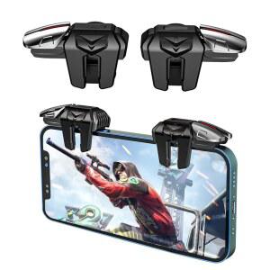 [미국배송] 2022년 신모델 모바일 게임 컨트롤러 트리거 액세서리 6가지 손가락 트리거 민감한 타겟 버튼 PUBG/생존 규칙용 스마트폰 게임패드