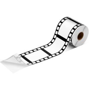 치바오 영화 나이트 파티 테이프 필름 스트립 스티커 테두리 장식 롤 3인치 x 100피트 흑백 테이블 홈 공예용
