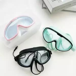 김서림 방지 와이드물안경 고글물안경+귀마개 일체형 수경 (WFJSE83)