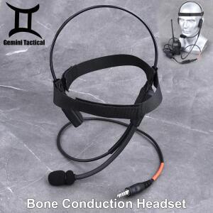 전술 Wadsn MH180-V 헤드폰 뼈 전도 신호 헤드셋 야외 Airsoft 사냥 이어폰 액세서리 7.0 플러그 켄우드 PP