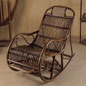 북유럽풍 싱글 라탄 흔들의자 안락 등나무 인 A 원목 스윙체어