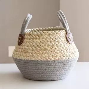 내추럴코튼 화분바구니(그레이)