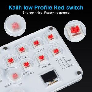 스위치 스팀 히트박스 파이트스틱 키보드 컨트롤러 아케이드 히트박스용 파이팅을 RGB 스위치 위한