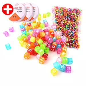 비즈구슬 비즈공예 대용량-투명알파벳구슬- 8/10mm 투명알파벳 비즈공예