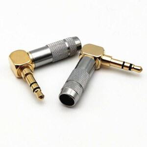 5MM 90도 와이어 커넥터 오디오 플러그 어댑터 솔더 이어폰 직각