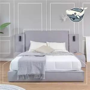 모던 패브릭 퀸침대 프레임 부드러운 수면 공간