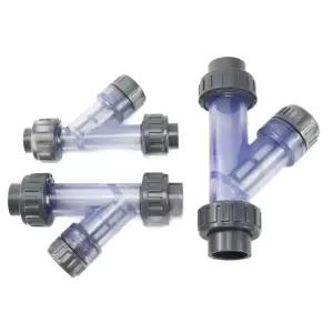 와이형 플라스틱 pvc 3방향 산업용 스트레나 스트레이너 밸브