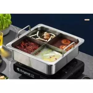 4구 냄비 쿠커 훠거 사각 대용량 전골 가정용 칸막이 샤브샤브