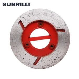 SUBRILLI 다이아몬드 그라인딩 휠 금속 본드 에지 폴리싱 패드, 대리석 화강암용, 4 인치, 100mm, 40 # 그