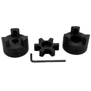 Saelno 1/2인치에서 3/4인치 L075 유연한 3피스 L-Jaw 커플링 세트 및 통나무 목재 스플리터용 고무