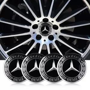 벤츠 호환 호환휠캡 4Pcs 56mm 자동차 스타일링 휠 허브 캡 스티커 수리 액세서리 메르세데스 Amg W205 W21