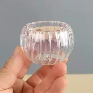 유리 골이중잔 찻잔 다기잔 40ml (207hs) 다기 찻잔 녹차잔 다도잔 유리찻잔