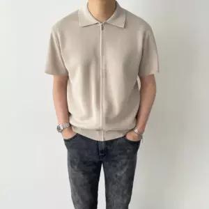 남자여름가디건 남성린넨가디건 반팔니트가디건