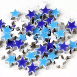 170g 세라믹 모자이크 타일 조각 하트 스타 타원형 원형 꽃 모양 공예 대량 학생용 성인 키트 제작(스타 (