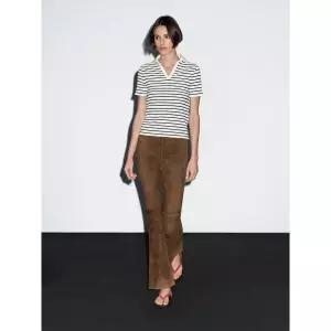 마시모두띠 브랜드관 스트라이프 코튼 블렌드 폴로 티셔츠 06235804712