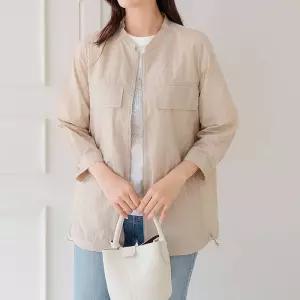 드리다 여자 얇은 초경량 빅사이즈 간절기 점퍼 40-50대 미시 중년여성 캐주얼 출근 등원