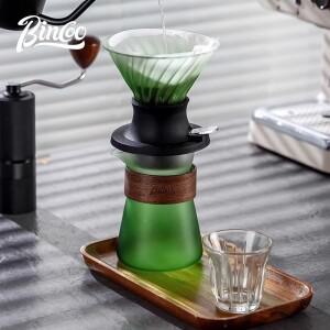 카모식 드립형 핸드 브루잉 커피 메이커 V자형 필터 전문 바리스타 액세서리 푸어오버 컵 유리 포트