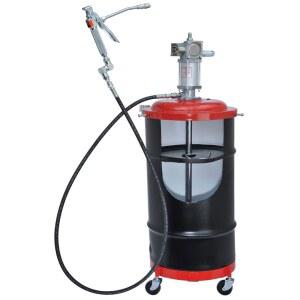 링컨 6917 휴대용 공기 50:1 공압 이중 작용 그리스 펌프, 드럼 돌리, 7피트 고압 호스, 헤비 듀티 제어 밸브, 유니버설 스위블 작동