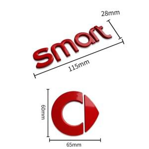 루보식 2pcs 금속 자동차 트렁크 엠 블 럼 프론트 후드 스티커 액세서리 Smart Forspeed Forjeremy Escoote