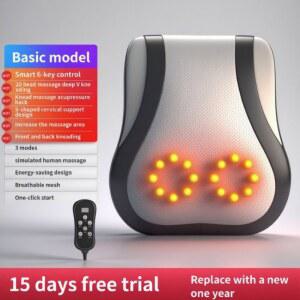 전기 마사지 목 베개 지압 머리 에어백 Ttraction 바디 뒤로 허리 마사지 자동차 난방 진동 마사지