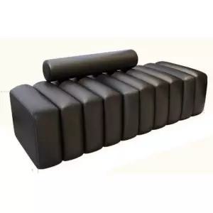 미용실 인조가죽 빈티지 소파 긴 매장용 거실 벤치 2인용