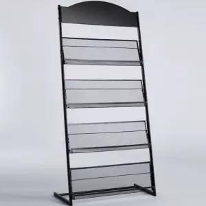 잡지진열대 가판대 신문 선반 팜플렛 책자 실버 철제 꽂이 전단지