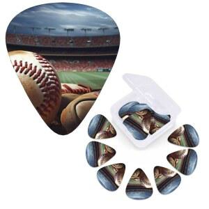 기타 베이스용 베이스 12팩 3가지 두께 선택 수납 박스 포함 야구 플렉트럼 전기 우쿨렐레 액세서리 4Pcs 0.46mm 0.71mm 0.96mm