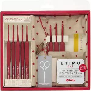 ETIMO 레드 코바늘 세트 튤립 TED001 2.6 x 20.4 22 cm