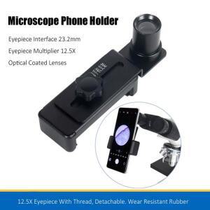 휴대폰 거치대 어댑터 폰 클립 (12.5배율 아이피스 렌즈 포함) 현미경 사진/비디오 촬영용 직경 23.2mm 30m