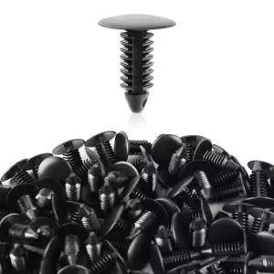 AUTOKAY 100개입 8mm 범퍼 클립 자동차 구멍 플라스틱 리벳 패스너 리테이너 펜더 푸시 핀 (GM 1605396