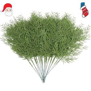 [미국배송] MKLSIT 가짜 시더 줄기 40개의 사실적인 인공 가지 크리스마스 그리너리 줄기 소나무 화환 DIY 공예를 위한 에버그린 소나무 가지 선택