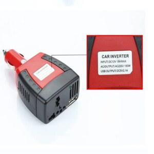 150w 자동차 인버터 전력 변환기 12v 2.1A ~ 220v 인버터, u 포함