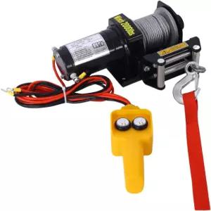 ATV 윈치 2000파운드 전기 호모노바 강철 케이블 롤러 페어리드가 장착된 12V 1.0마력 파워 유선