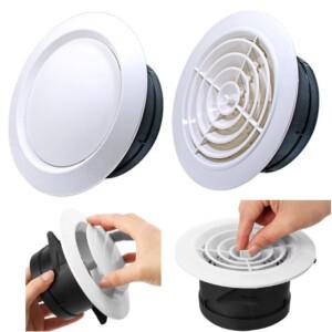 에어 벤트 추출 밸브 그릴 공기 순환 커버 75mm 100mm 원형 덕트 환기 다양한 모양