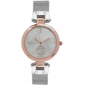 QRTZ 여성 스타일리쉬 스테인레스 스틸 케이스 후방 장미 골드/실버 29mm 손목시계 [세금포함] [정품] 패션