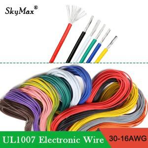 UL1007 PVC 주석 도금 구리 케이블 30 28 26 24 22 20 18 16AWG 300V 내열성 80 ° 가정용 전자제품 램프
