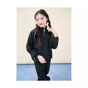 빈폴 키즈 BEANPOLE KIDS 파이핑 반집업 플리스 안감 2PCS 상하 세트 블랙 BI5Y41U055 409694